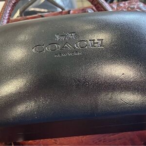 Vintage Coach Black Leather Sunglass Eyeglass Case